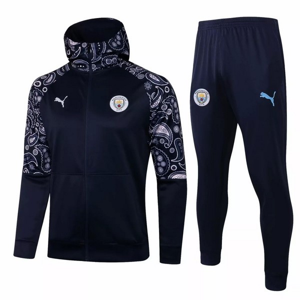 Hoodies Manchester City 2021-22 Blau Marine Fussballtrikots Günstig